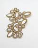 kolczyki soutache Kolczyki żyrandole - złoto i biel, barokowe 3