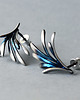 kolczyki wire wrapping Kolczyki wkrętki niebieskie skrzydła 2