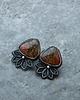 kolczyki wire wrapping jaspisy w filigranach - sztyfciki 4