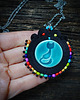 wisiory Kolorowy  naszyjnik soutache z kotkiem 5