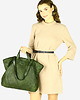 torby na ramię Torba damska pleciona shopper & shoulder leather bag -  zielony 1