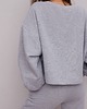 bluza bez kaptura damska Szara bluza bawełniana krótka bez kaptura 4