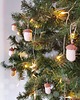 ozdoby choinkowe Żołędzie kremowe ze złotym błyskiem, ozdoby choinkowe handmade 6