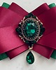 broszki Brosza  z niesamowitym szmaragdowym zielonym kryształem  NEW 6