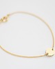 bransoletki złote 16k Gold Plated 2 Holes Small Round Tag Bracelet 1