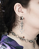 kolczyki - inne Chain mail y2k goth *Hexed Heart* kolczyki stal nierdzewna 5
