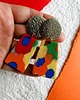 kolczyki z masy plastycznej Duże kolorowe kolczyki w kawiaty 1