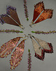 kolczyki szklane Cuvanna, czerwono-złote "indiańskie" kolczyki, beading 4