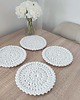 podkładki do kuchni Komplet podkładek szydełkowych pod kubki 4szt-20cm 1