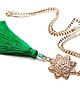 wisiory Boho /green rosette/  naszyjnik 3