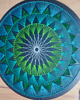 Ozdoby na ścianę Rozeta GREEN FAIRY z tutorialem - Zestaw DIY String Art BOX 1