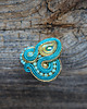 pierścionki - różne Turkusowy pierścionek soutache 6