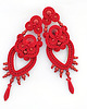 kolczyki soutache Czerwone wieczorowe kolczyki soutache 5