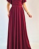 sukienki maxi damskie Sukienka wieczorowa maxi bordowa drapowana 36-56 3