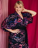 sukienki midi damskie KIMONO róż/ szlafrok / kopertowa sukienka, autorski wzór rybki 100% wiskoza 2