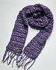 szale damskie Wiosenny szal wełniany fioletowy 1