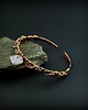 bransoletki wire wrapping Miedziana bransoleta mankietowa z ametystem 7