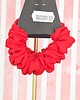 gumki do włosów XS mini mała gumka dla dzieci do włosów jedwab naturalny scrunchie czerwona 2