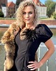 spinki i klamry do włosów Broszka ze strusich piór czarna Medium 2
