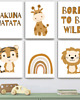 grafiki i ilustracje ZESTAW PLAKATÓW dla dziecka safari 2