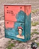 komody i szafki Kolorowa szafka na buty, Frida Kahlo, orientalne gałki, cytat 3