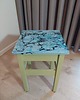 stołki Własnoręcznie malowany handmade taboret w pastelowych kolorach art deco 4