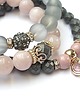 bransoletki z kamieni naturalnych Grey and antique pink  /09-2014/-  set 4