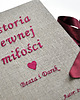 notatniki i albumy Historia Waszej Miłości A4 lniana księga personalizowana 1
