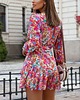 sukienki mini damskie Szyfonowa sukienka w kwiaty PREMIUM 4