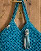 torby na ramię Makramowa torebka Beach Bag M lazur 6