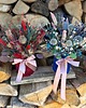 ozdoby wielkanocne Flowerbox z roślinności suszonej i stabilizowanej burgund 3