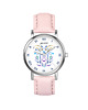 zegarki damskie Zegarek mały - Koziorożec - skórzany, pudrowy róż 1