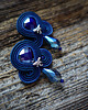 kolczyki soutache Granatowe kolczyki soutache w ważkami 3
