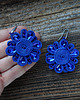 kolczyki soutache Kobaltowe kwiaty- kolczyki sutasz 5