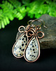 kolczyki wire wrapping Kolczyki wire wrapping z jaspisem dalmatyńskim 3