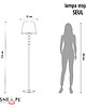 lampy podłogowe Złota lampa podłogowa do salonu SEUL MIRROR 2