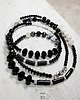 korale Czarno-biały długi sznur korali kors2 2