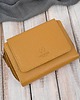 portfele damskie Portfel damski skórzany żółty duży w orientacji poziomej z RFID 3