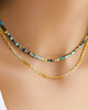 srebrne naszyjniki Naszyjnik  z Chryzokoli , choker 1