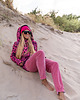 bluza z kapturem damska Bombora Pink Zebra 4