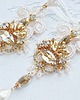Biżuteria ślubna Kolczyki ślubne Lace Me Long - szampan z perłą 3