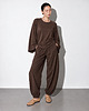 bluzki z długim rękawem damskie Longsleeve Chillout ribbed choclate 1