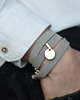 bransoletki skórzane nimphs light grey ring 2