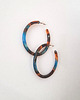 kolczyki - inne Kolczyki Lekkie Koła niebiesko brązowe 2