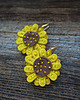 kolczyki soutache Słoneczniki- kolczyki sutasz 2
