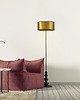 lampy podłogowe Czarno-miedziana loftowa lampa stojąca do salonu ROMA MIRROR 4