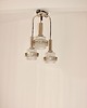 lampy wiszące Lampa wisząca Modern, lata 70, metal i szkło, 3xE27 7