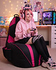 pufy do siedzenia Puf gamingowy GAMEBAGOS magenta 2
