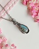 wisiory Naszyjnik Labradoryt stal chirurgiczna wisiorek handmade 2