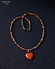 wisiory Urocze serce z jaspisu brekcja prezent handmade dla ukochanej osoby 9